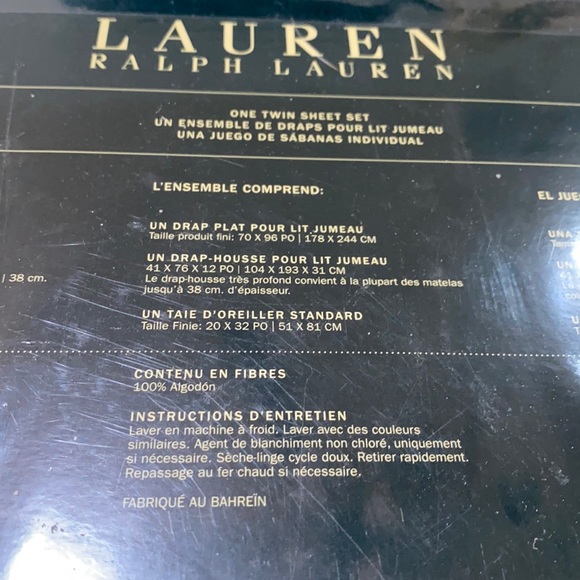 Lauren Ralph Lauren one twin sheet set red polka dot bed sheets - Picture 10 of 16